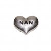 Nan silvertone heart 9mm floating locket charm