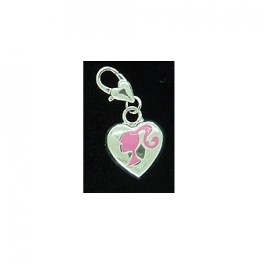 Heart with girls head - Clip on charm fits Thomas Sabo Style - Click Image to Close