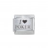 I love poker - 9mm Laser Italian Charm