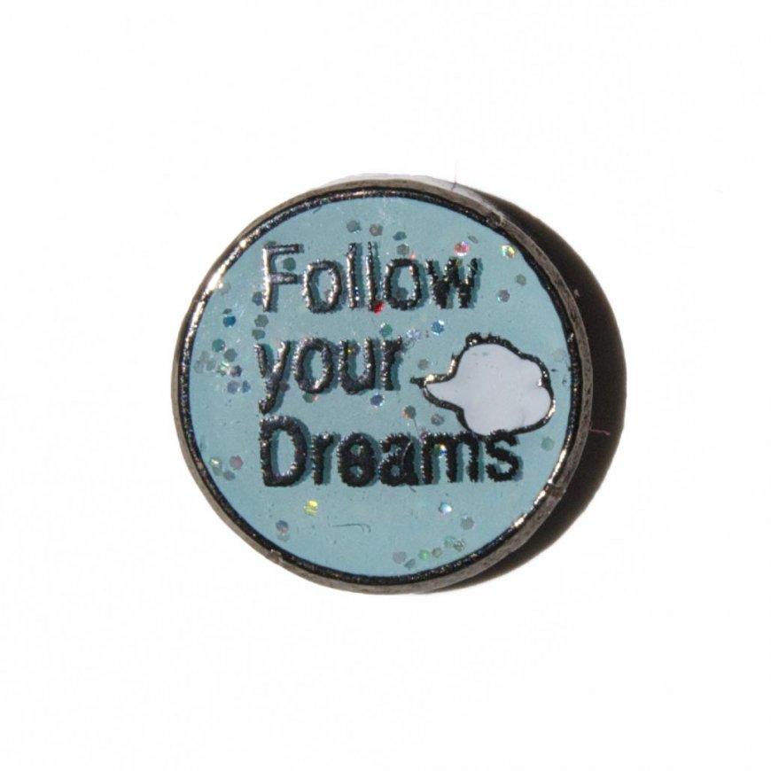 Follow your dreams 7mm floating charm - Click Image to Close