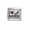 I love shoes - red heart laser 9mm Italian charm