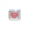 Sweet 16 pink heart - 9mm Italian Charm