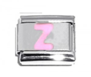 Pink Letter Z - 9mm Italian charm