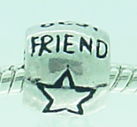 EB155 - Best friend with star silver plated bead