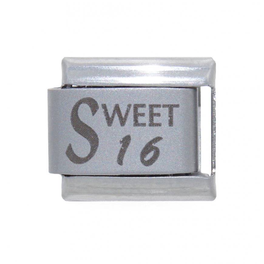 Sweet 16 - 9mm Laser Italian charm - Click Image to Close