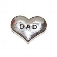 Dad silvertone 10mm floating locket charm
