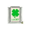 Lucky 4 leaf clover - photo - 9mm Italian charm