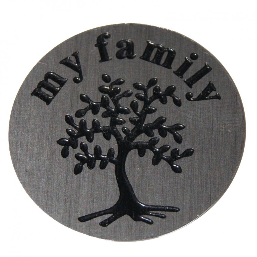My Family with Tree 22mm Plate to fit 30mm Lockets - Click Image to Close