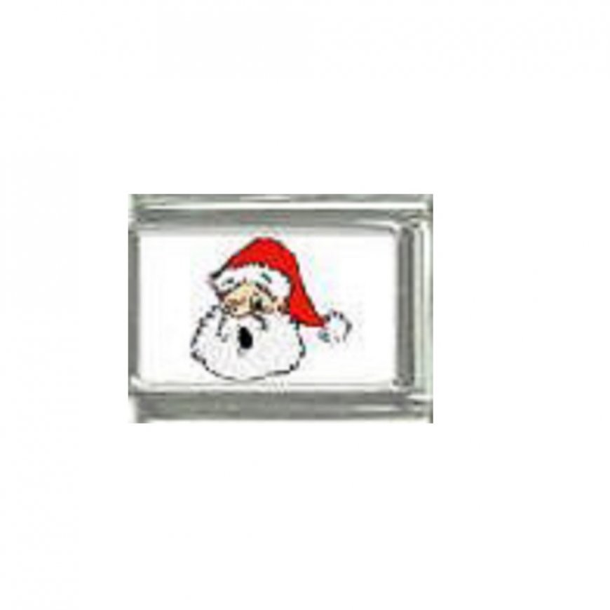 Christmas (ao) - Santa 9mm Italian Charm - Click Image to Close