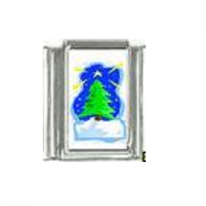 Christmas (g) - Christmas tree 9mm Italian Charm - Click Image to Close