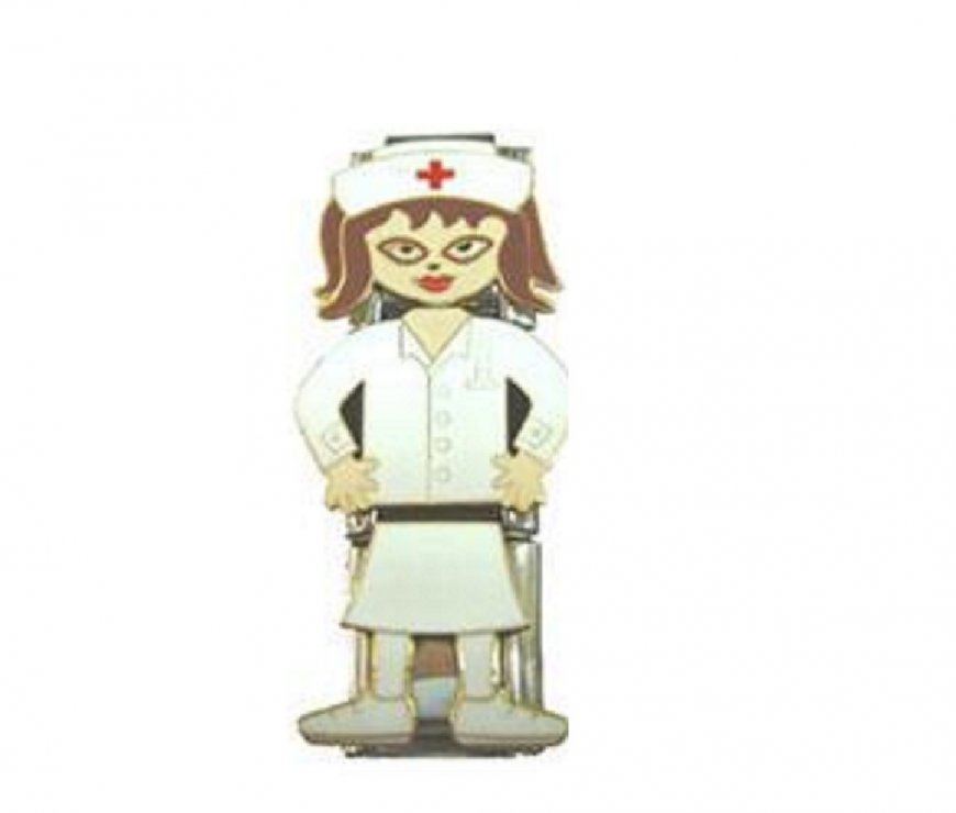 Nurse - triple link 9mm Italian charm - Click Image to Close