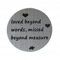 Loved beyond words 22mm Plate to fit 30mm Lockets