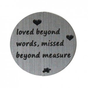 Loved beyond words 22mm Plate to fit 30mm Lockets
