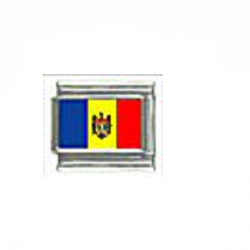 Flag - Moldova photo 9mm Italian charm - Click Image to Close