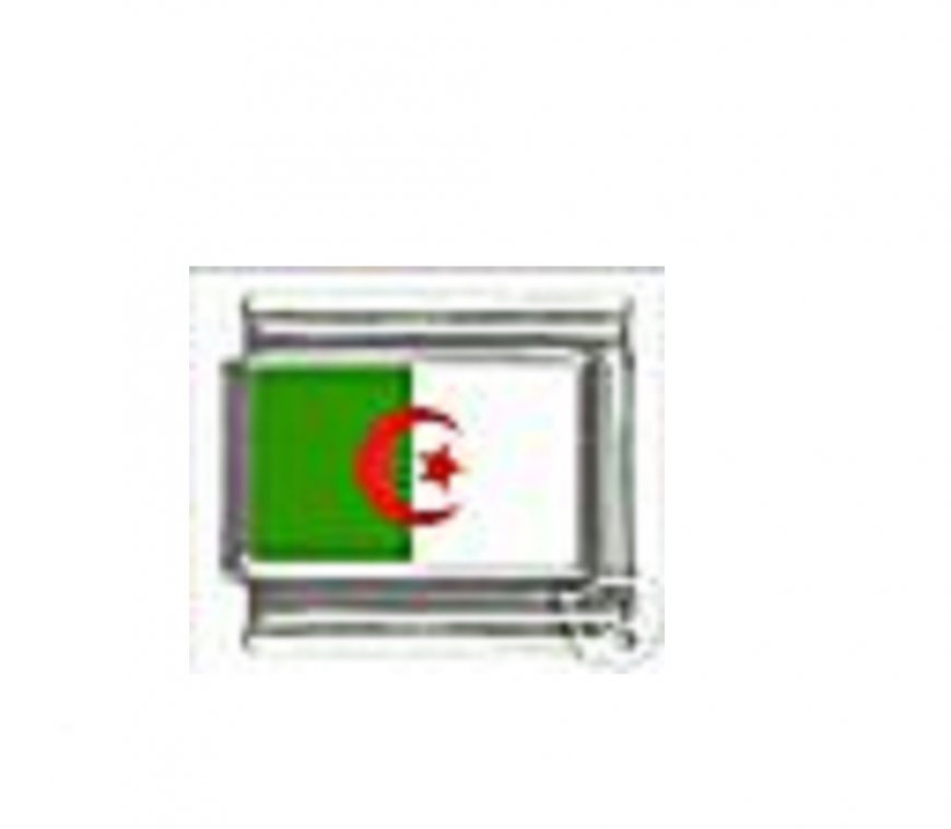 Flag - Algeria photo 9mm Italian charm - Click Image to Close