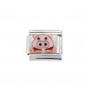 Piggie face - enamel 9mm Italian charm