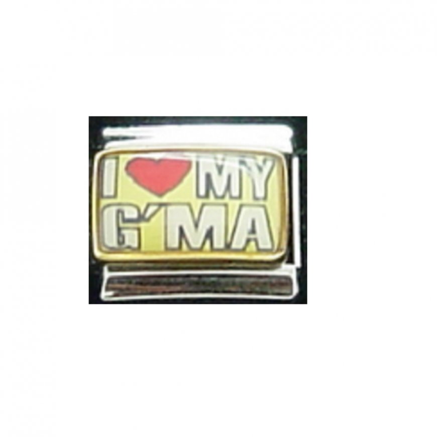 I love my G'Ma - 9mm Italian charm - Click Image to Close