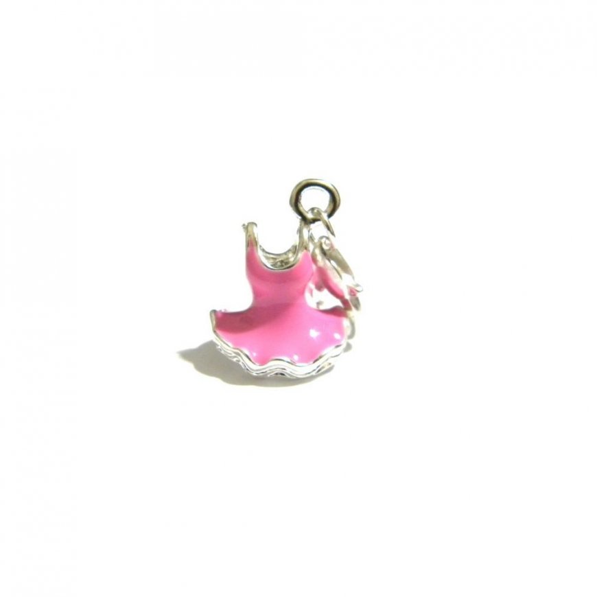 Pink Tutu Dress - Clip on charm fits Thomas Sabo Style - Click Image to Close