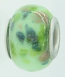 EB325 - Lime green sparkly bead - Click Image to Close