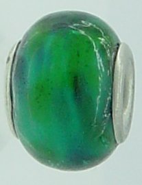 EB318 - Blue/green bead with sparkles - Click Image to Close