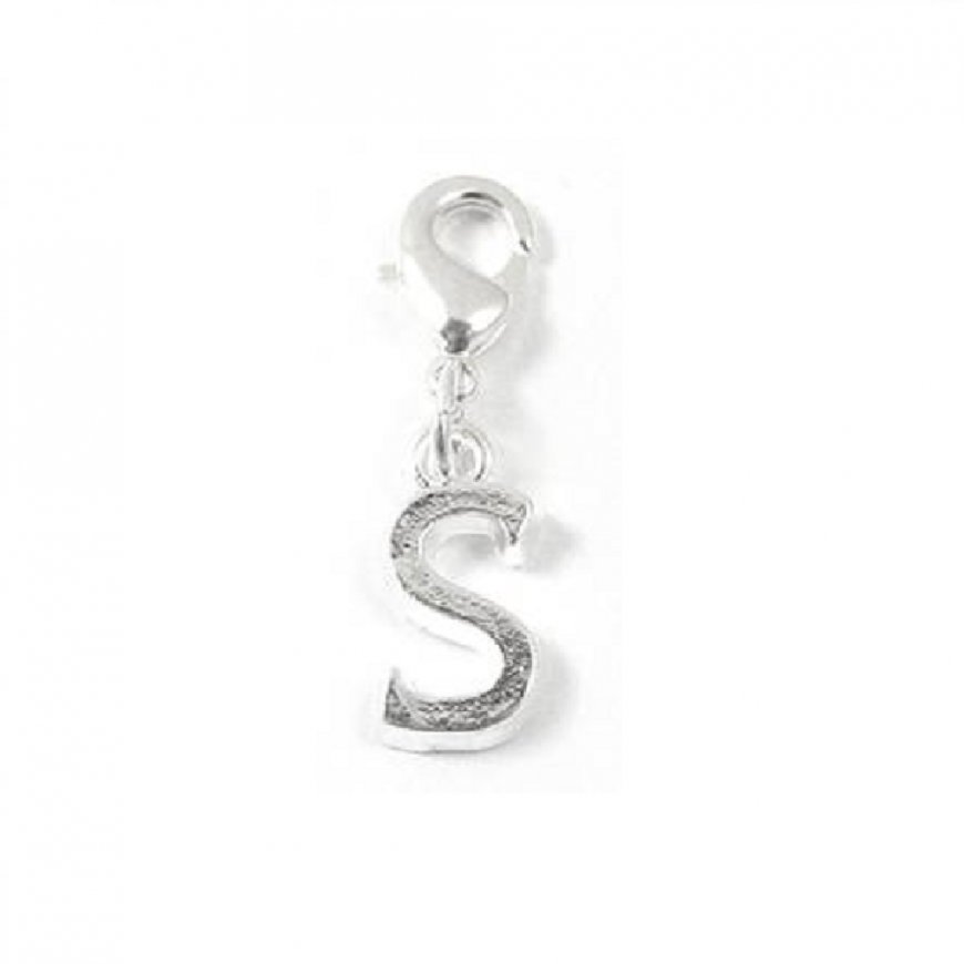 Letter S - Clip on charm fits Thomas Sabo style bracelets - Click Image to Close