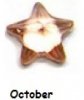October birthstone star 4mm floating locket charm