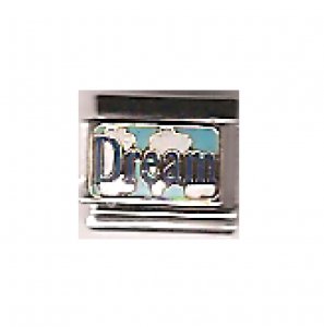 Dream with clouds - enamel 9mm Italian charm