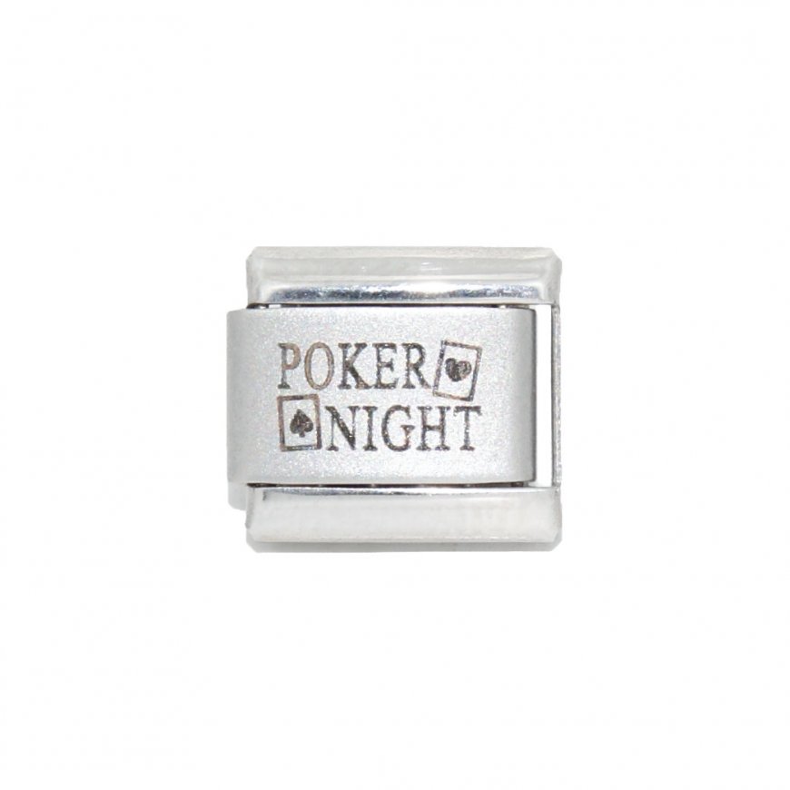 Poker night - aces - Laser Italian Charm - Click Image to Close
