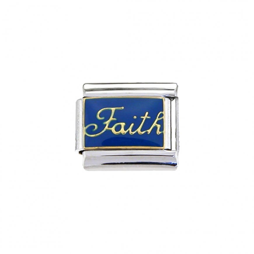Faith - 9mm Italian enamel charm - Click Image to Close