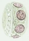 EB398 - Bead with light pink stones - Click Image to Close