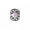 EB19 - Bead with swirls and pink stone - European bead charm