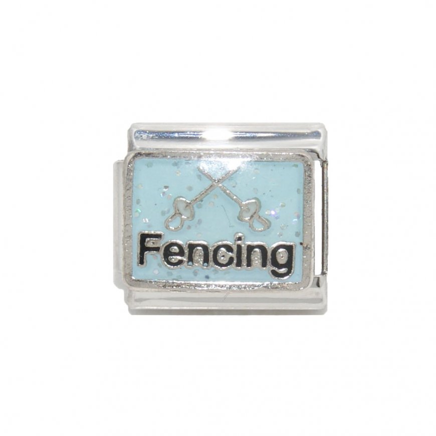 Fencing - 9mm enamel Italian charm - Click Image to Close
