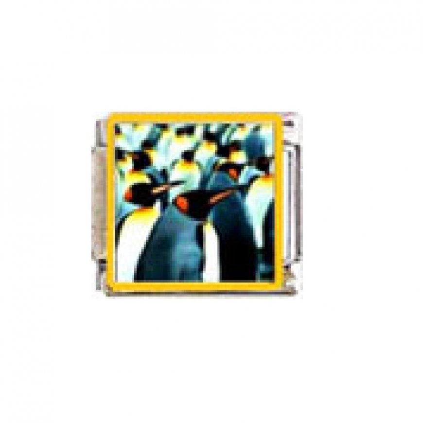 Penguin (aj) - enamel 9mm Italian charm - Click Image to Close