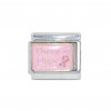 Breast cancer ribbon - There is hope - enamel 9mm Italian charm