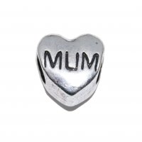 EB2 - Mum in heart - European bead charm