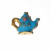 Love Tea blue teapot 10mm floating locket charm