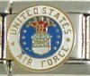 US Air Force - enamel 9mm Italian charm