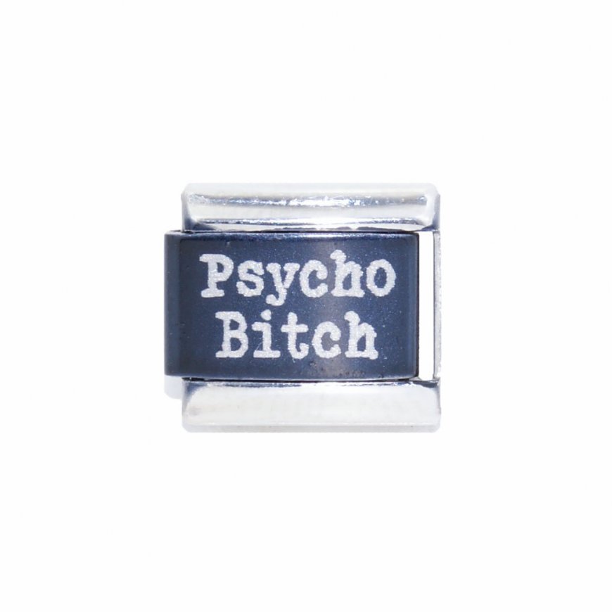 Psycho Bitch - Black laser - 9mm Italian charm - Click Image to Close