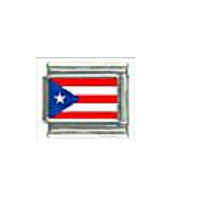 Flag - Puerto Rico photo 9mm Italian charm - Click Image to Close