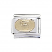 Aquarius Gold Oval (a) (21/1-19/2) 9mm Italian charm