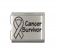 Cancer survivor laser - Mega Link 18mm Italian charm