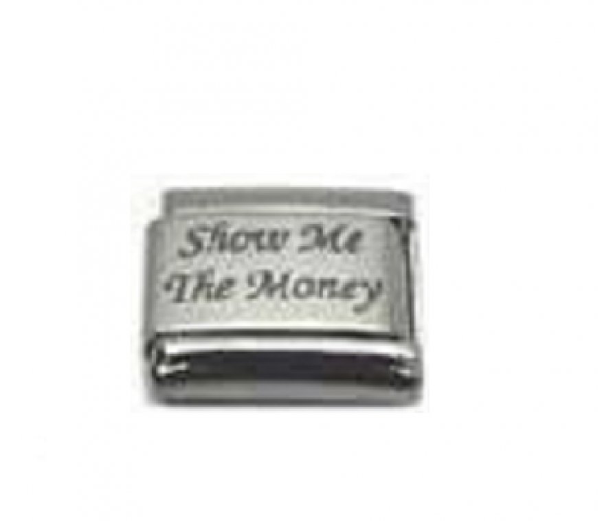 Show me the money - Laser 9mm Italian Charm - Click Image to Close