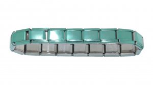 Green metallic 9mm starter bracelet - fits 9mm classic charms