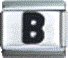 Letter B black - 9mm Italian charm - Click Image to Close