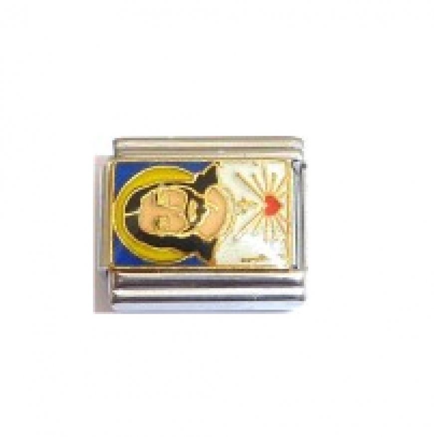 Jesus - enamel 9mm Italian charm - Click Image to Close