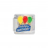 Happy birthday with balloons - 9mm Italian Charm