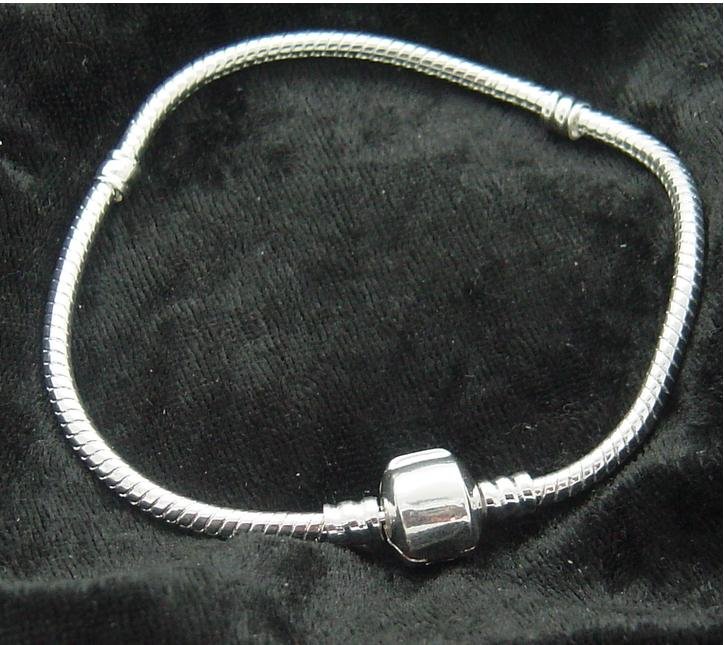 Bracelet 18 cms fits European beads with plain magnetic clasp - Click Image to Close