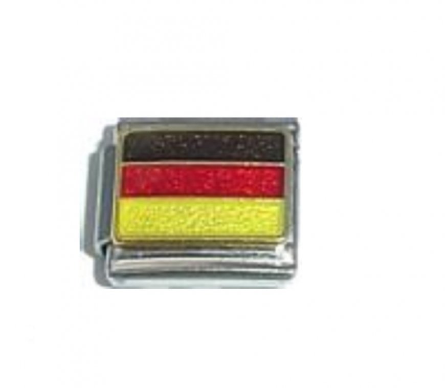 Flag - Germany enamel 9mm Italian charm - Click Image to Close