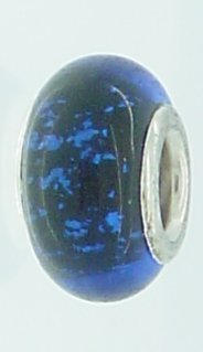 EB218 - Dark blue bead with speckles - Click Image to Close