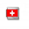 Flag - Switzerland - photo enamel (a) 9mm Italian charm